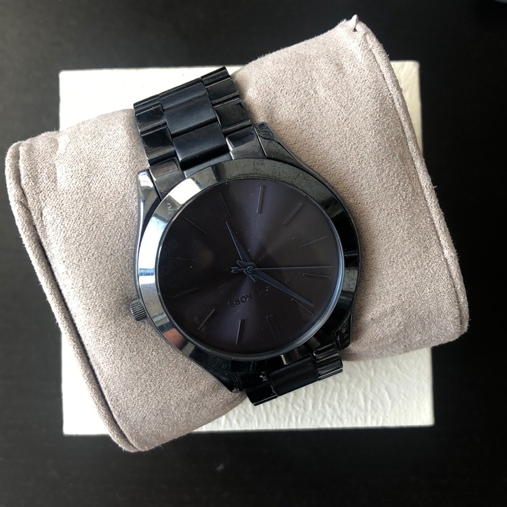 Michael Kors women’s slim runway blue watch MK3419